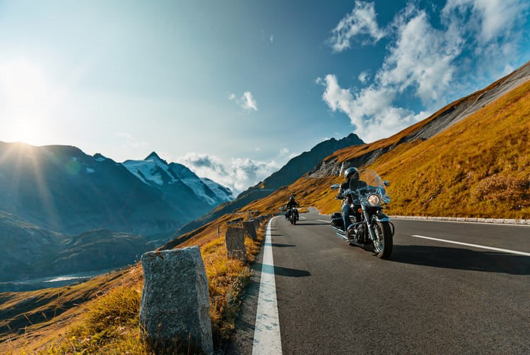 Picture of a motorcycle road in Europe