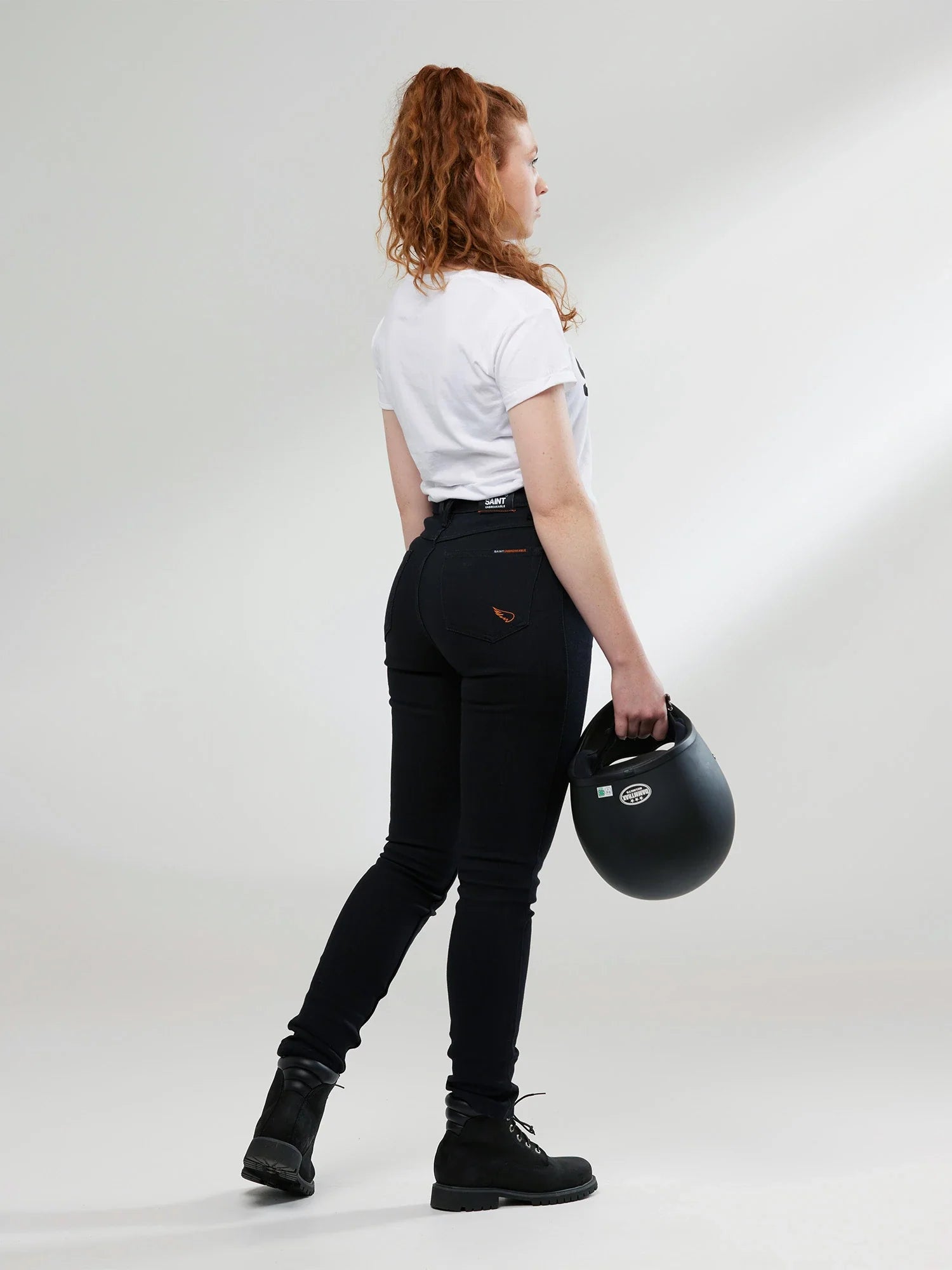Women's Unbreakable High Rise Skinny Jeans - Black - SA1NT