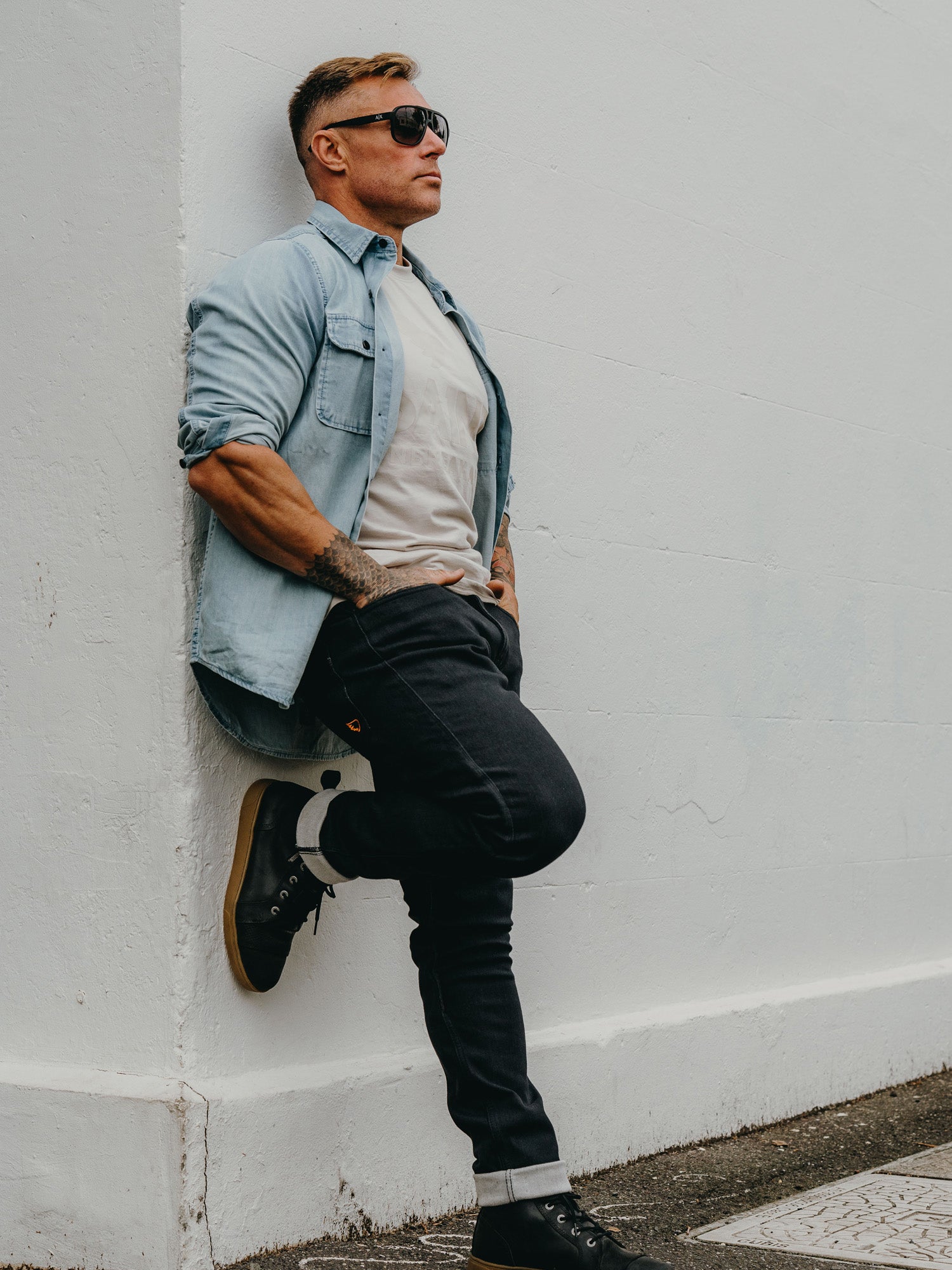 Bleached Denim Shirt – SA1NT