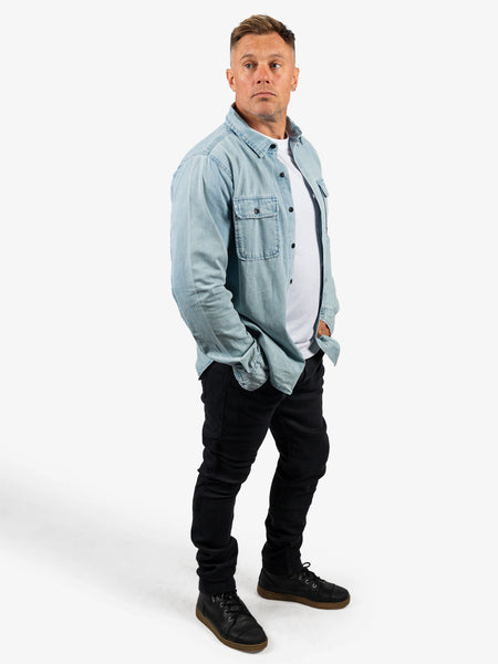 Bleached Denim Shirt – SA1NT