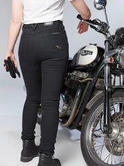 Women's Unbreakable High Rise Skinny Jeans - Black - SA1NT